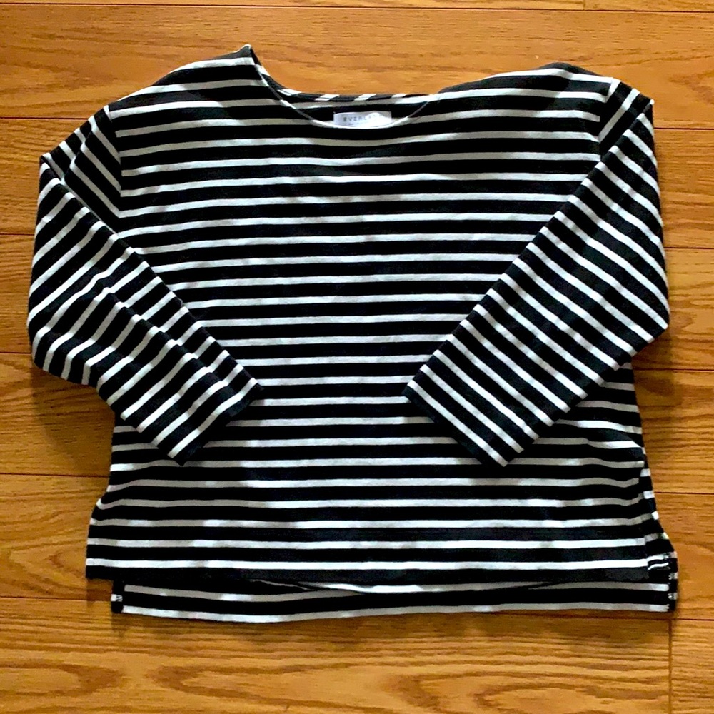 Everlane striped top, size large